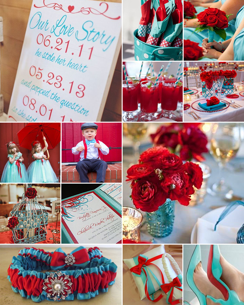 Turquoise + Red { Vibrant + Festive }