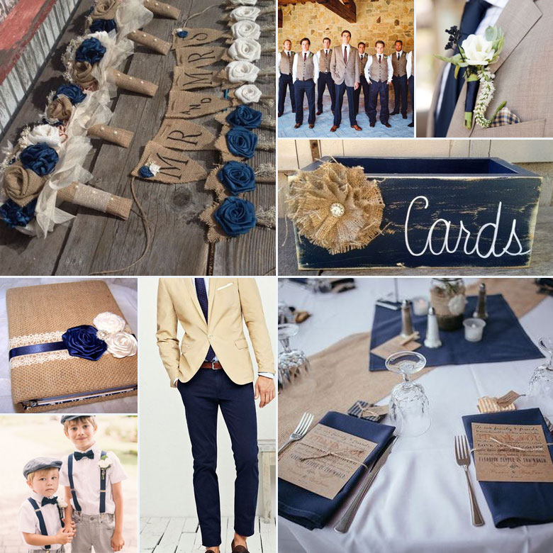 Navy, Tan & Brown { Rustic Chic }