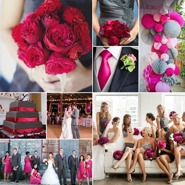 Raspberry + Grey { Elegant Pizzazz }