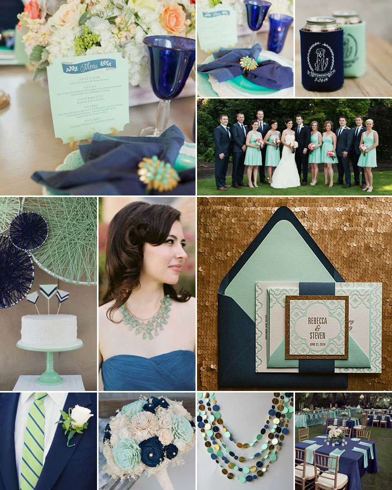 Navy + Mint { Mid-season Glamour }