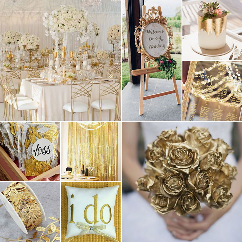 Gold is Glorious { Metallic Weddings }