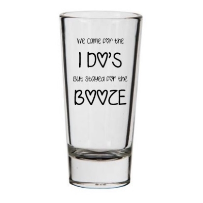We Came for the I Dos Shot Glass