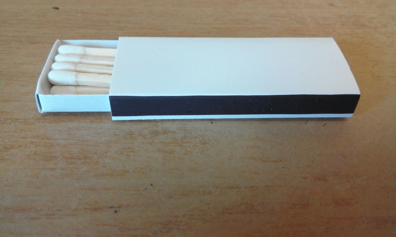 Plain White Slim Line Match Boxes