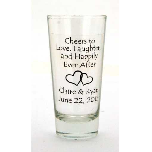 Cheers To Love, Laughter and Happily Ever After Shot Glass