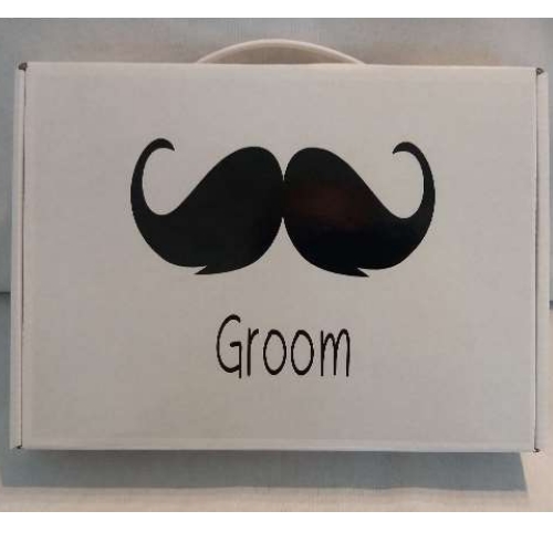 Moustache Suitcase Gift Box