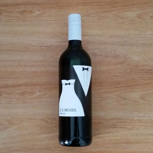 Dress and Tux Wine Label