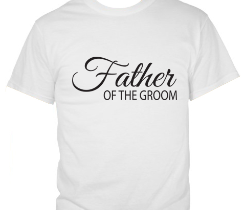 Father of the Groom � Cursive Style T- Shirt