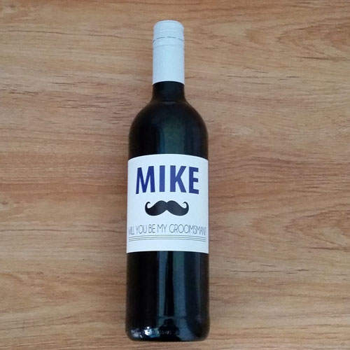 Will you be my Groomsman / Best Man Wine Label