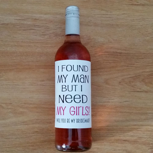 I Found My Man Wine Label