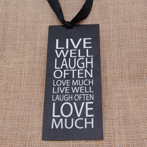 Live Well, Laugh Often Wedding Bookmark