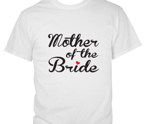 Mother of the Bride With Red Heart T-Shirt