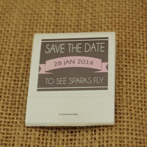 Save the Date Match Book with Ribbon Date