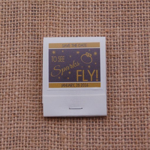 Save the Date Match Book with Stars