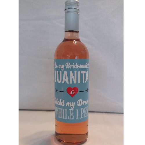 Hold My Dress Wine Label  Maid of Honour / Bridesmaid